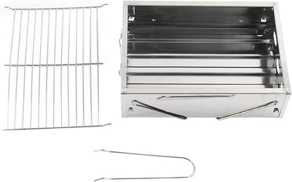 Portable Charcoal Grill, Foldable Stainless Steel Grill for Outdoor Picnic Cooking