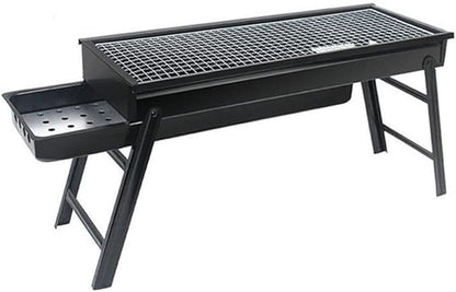 Portable BBQ Grill Folding Charcoal Barbecues Grill Stainless Steel BBQ Camping Grill for Outdoor Barbecue Lovers Picnics Park Beach Party for 3-5 People 60 x 22 x 33 cm (Size : D)