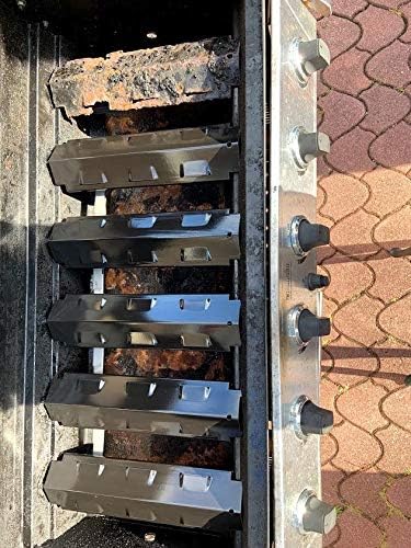 Grill Parts Kit for Charbroil CharBroil 463230515, 463230512, 463230513, 463230514, 463239915, 463230511 Grills, Grill Burner Pipe, Heat Plate Tent, Crossover Tube Replacement for Kenmore Gas Grills