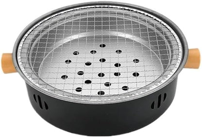 Portable Charcoal BBQ Grill, Mini Barbecue Stove For Outdoor Camping, Beach, Picnic, And Backyard Use(Black)