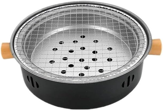 Portable Charcoal BBQ Grill, Mini Barbecue Stove For Outdoor Camping, Beach, Picnic, And Backyard Use(Black)