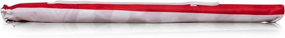 PICNIC TIME 5.5 Ft Portable Beach Umbrella, Lightweight UV Protection Sunshade with Tilt Pole & Carry Bag, Outdoor Canopy Umbrella for Beach, Sand, Pool, Patio, Camping, Travel, or Backyard Shade, (Red & White Cabana Stripe)