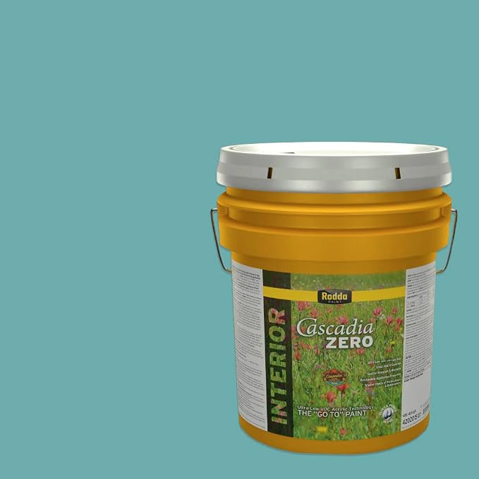 Rodda Paint CASCADIA ZERO Interior Flat Paint & Primer in One, 5-Gallon, Cold North