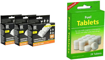 Esbit 1300-Degree Smokeless Solid 14g Fuel Tablets for Backpacking, Camping, and Emergency Prep