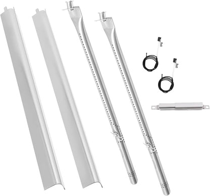 Grill Burner and Heat Plate for Charbroil Performance 2-Burner 463630021 | Grill Parts for Charbroil Grill Replacement Parts 463630021 463660421 463655621 463630422 463654022, Stainless Steel