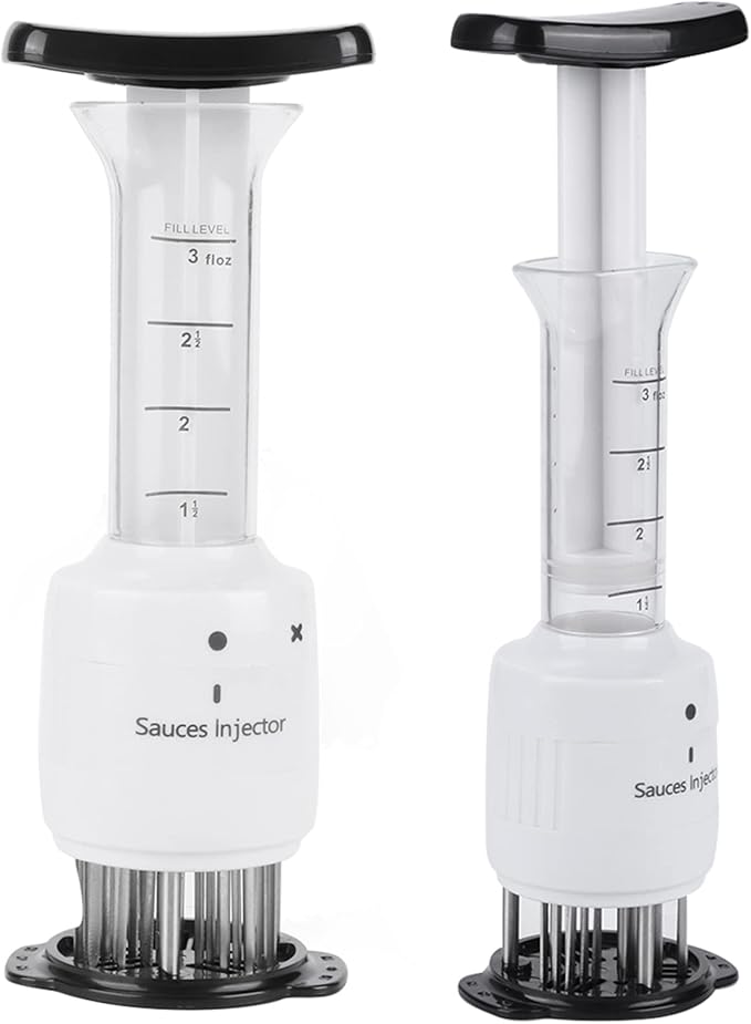 Meat Injector Professional Stainless Steel Marinade Seasoning Tool for Quick Flavor and Tenderizing, for Kitchen Accessory