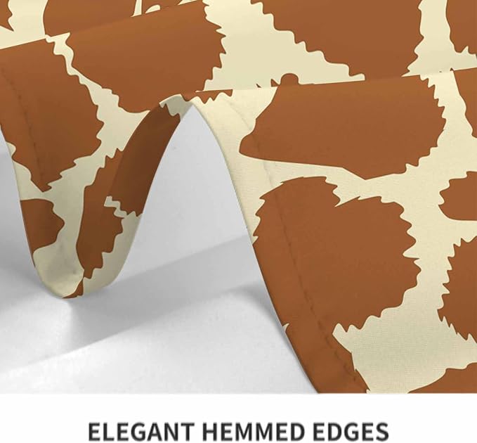 TKS MITLAN Tablecloth Animal Prints Brown Table Cloth Rectangle Table 60 x 84 Inch Giraffe Skin Texture Irregular Geometric Shape Fashion Kitchen Decorations for Home Dinner Party