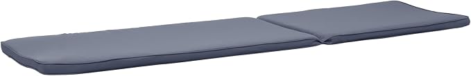 Christopher Knight Home 309785C Shane Chaise Lounge Cushion Outdoor Set of 2 with Removable Cover, 2 Piece Water-Resistant Lounge Chair Cushion 78.75" L x 23.75" W x 1.5" H Dark Grey