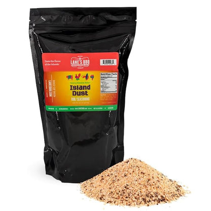 Lane's Island Dust Rub Alaea Hawaiian Sea Salt Seasoning Salt, All-Natural Hawaiian Alea Red Sea Salt Spice for Seafood & Meat, Made in USA, 2 Lbs