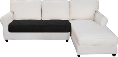 Easy-Going Sectional Couch Covers for Dogs L Shape Sofa Cover Reversible Sofa Slipcover Chaise Lounge Cover Furniture Protector Cover for Pets Dog Cat (30 x 50 inches, Black/Beige) | Black/Beige, Soft Sofa Slipcover For Dogs, Fits Left/Right Chaise Lou...
