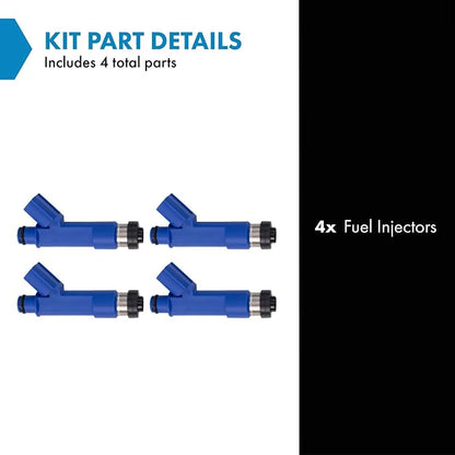 TRQ Fuel Injector Set | For 2005-2008 Pontiac Vibe Toyota Corolla Matrix