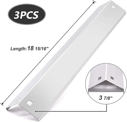 Heat Plates Replacement Parts for Char Griller 5050 5650 3001 E3001 3072 5072 3070 Grills, 3-Pack Stainless Steel Flame Shields for Chargriller 5050 5650 Char Griller 100001 Replacement Part