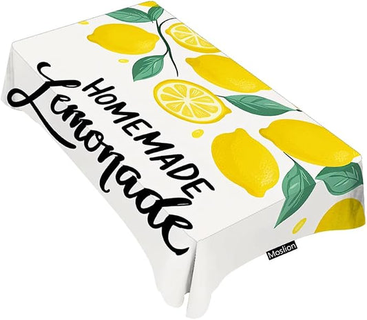 Moslion Lemon Tablecloth 52x70 Inch Rectangle Tablecloth