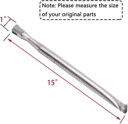 Grill Replacement Parts for Nexgrill 720-0737, Grill Master 720-0737, Porcelain Steel Grill Heat Plate Shields, Stainless Steel Burner Pipe Tubes for Tera Gear 780-0390.