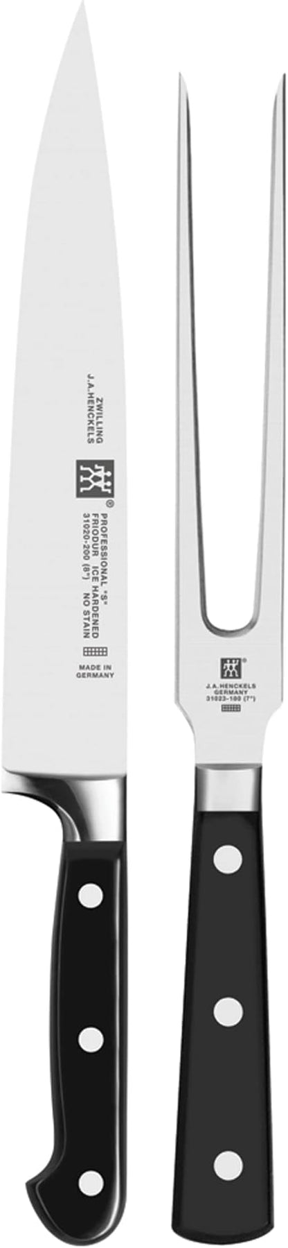 ZWILLING Professional S 2-Piece Razor-Sharp German Carving Knife Set, Made in Company-Owned German Factory with Special Formula Steel perfected for almost 300 Years, Dishwasher Safe