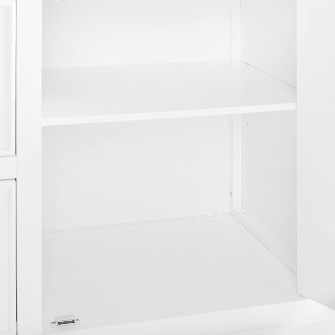 Crosley Furniture Cutler Kitchen Island with Faux Marble Top and X-Back Stools, White/Gray