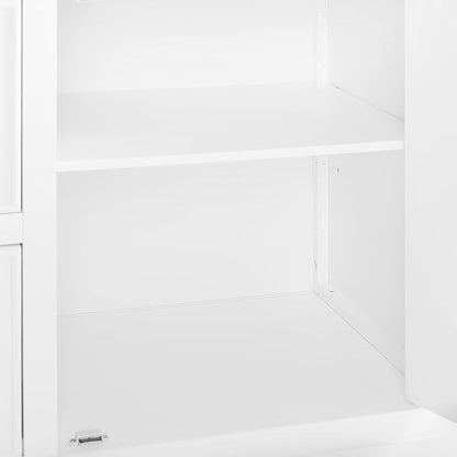 Crosley Furniture Cutler Kitchen Island with Faux Marble Top and X-Back Stools, White/Gray