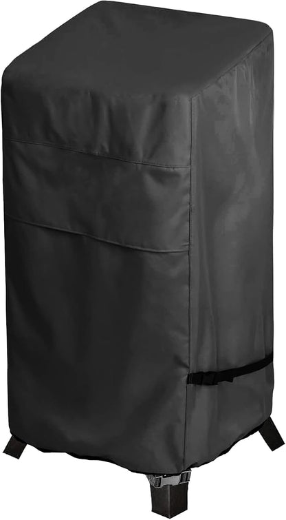 Electric Smoker Covers for Outside - Waterproof 40 Inch Vertical Smoker Cover for Most Gas Propane BBQ Smokers (28W x 22D x 39H inches, Black) Smoker Grill Cover Nonfading and Windproof