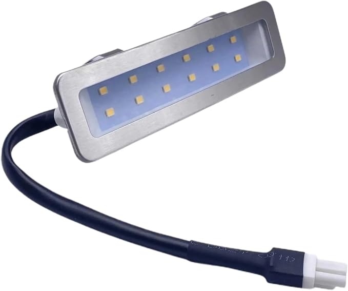 2x 220V 230V Range Hood Light With EL Socket 1.5W 120mm LED Kitchen Cooker Light Rectangle Smoke Ventilator Lamp White 6000K