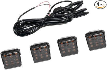 LED Grille Lights with Wiring Harness, 12 LED Grille Lights, Compatible with Toyota Land Cruiser Prado LC250 J250 2024–2025, 1 Set (1 to 4)