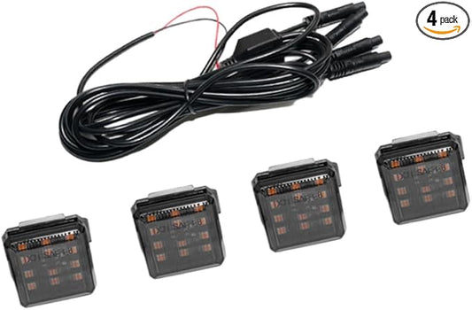 LED Grille Lights with Wiring Harness, 12 LED Grille Lights, Compatible with Toyota Land Cruiser Prado LC250 J250 2024–2025, 1 Set (1 to 4)