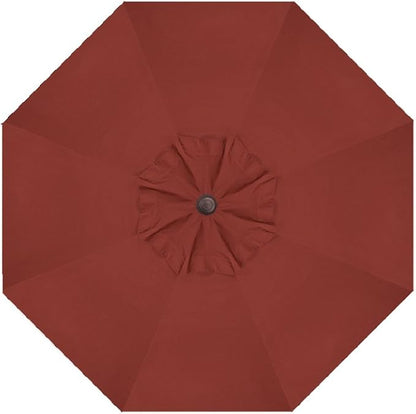 Treasure Garden Deluxe Crank-Tilt 9-FT Octagon Market Umbrella - Outdoor Patio, Deck, Pool, Backyard Stand Alone Umbrella - Heavy Duty w/Bronze Frame & Obravia Fabric (Auburn)