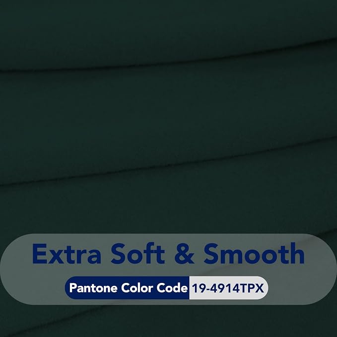 PureFit Stretch Loveseat Covers Fleece Couch Covers for Sofa Deep Teal | 1-Piece Sofa Slipcover Soft Couch Protector, Sofa Cover Washable with Non Skid Foam and Elastic Bottom for Kids, Dogs