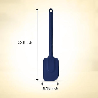 Mrs. Anderson’s Baking Silicone Spatula, Flexible And Nonstick, One-Piece Design, Navy, For Mixing, Folding, Scraping, Baking, And Cooking