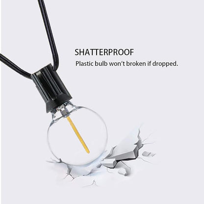 Banord 100FT G40 Globe String Lights, 2700K LED Outdoor Patio Lights String with 50 Dimmable Shatterproof Bulbs, Waterproof Connectable Hanging Lights for Backyard Porch Balcony Party, E12 Socket Base