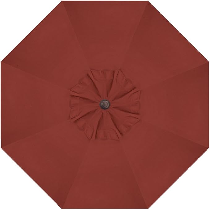 Treasure Garden 9-Foot (Model 810) Deluxe Auto-Tilt Market Umbrella with Bronze Frame and Sunbrella Fabric: Henna (Includes Extended Frame Warrantee)