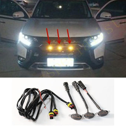 for Outlander 2016-2021 Hood Grille LED Light Raptor Style Grill Lamp