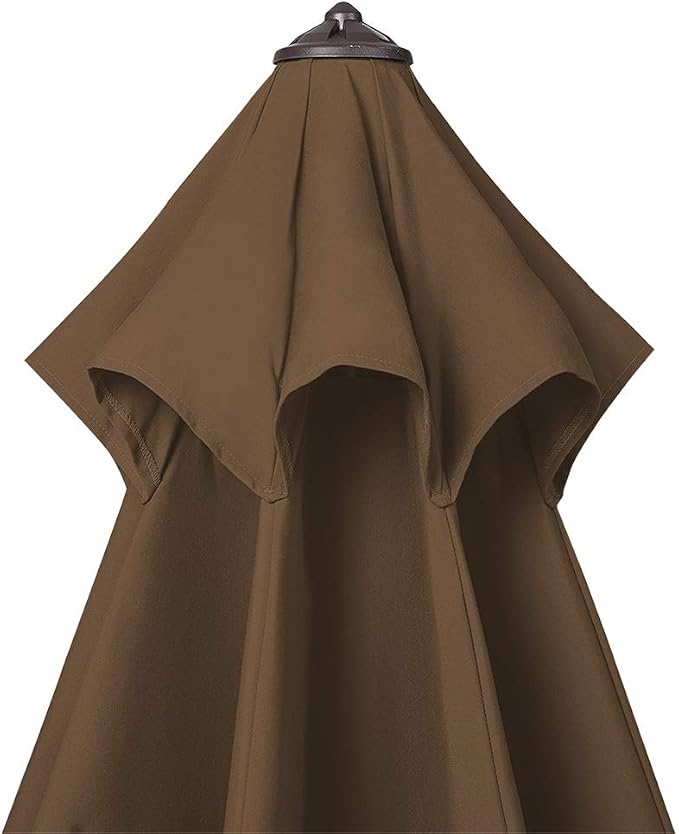 9ft Patio Umbrella Replacement Canopy Market Umbrella Top Outdoor Umbrella Canopy with 8 Ribs,Vented Canopy, Fade Resistant, UPF 50+ Excellent Sun Protection
