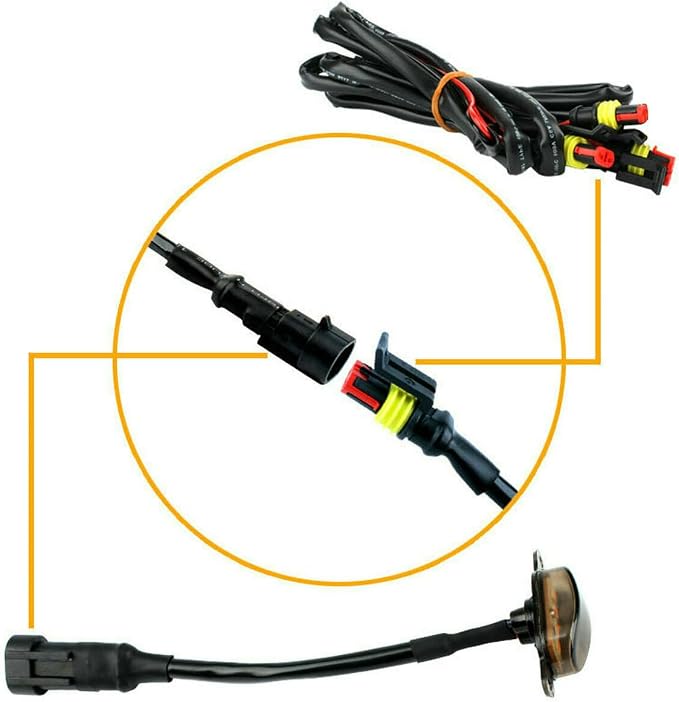 compatible with 3 Pieces Car Led Grille Lights,Compatible Compatible with Chevrolet Colorado 2017 2018 2019 2020 Grill Yellow Lens Amber LED Running with Wiring Harness Raptor Style Lamp
