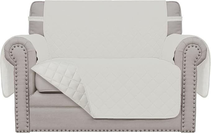 Easy-Going Oversized Chair Sofa Slipcover Reversible Sofa Cover Water Resistant Couch Cover Furniture Protector Cover with Elastic Straps for Pets Dog (Oversized Chair, Ivory/Ivory) | Machine Washable Slipcover For Dogs, Water Resistant Furniture Mat F...