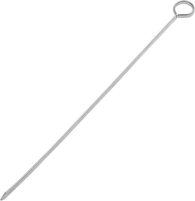 Blue Donuts 24 Pack Kabob Skewers for Grilling 12 Inch - BBQ Grill Grilling Accessories, Stainless Steel, Pack of 24