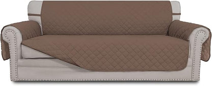 Easy-Going Reversible Couch Cover, 3 Cushion Sofa, Large, Brown/Brown | Machine Washable Slipcover For Dogs, Water Resistant Furniture Mat For Living Room, Non-Slip Sofa Cover, Pet Friendly