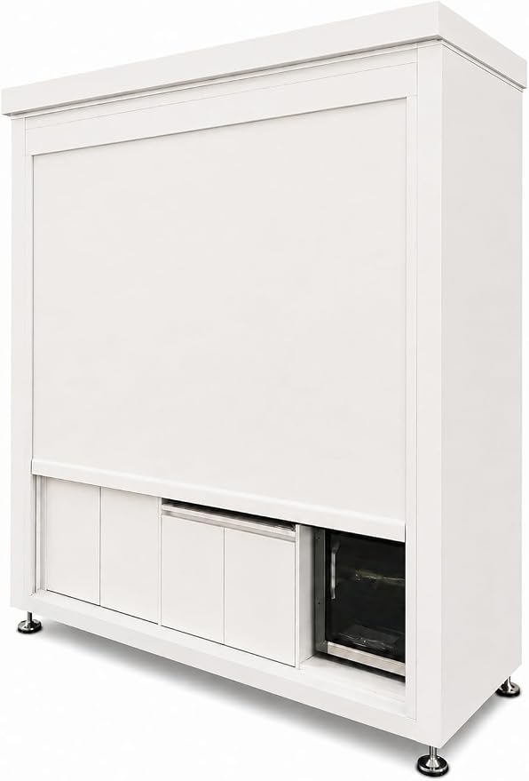 Sunnyjoy Modular Outdoor Kitchen, Premium Aluminum Cabinet System-2 | Standard edition with grill, sink & storage, durable weather-resistant design, includes roll-up set for protection
