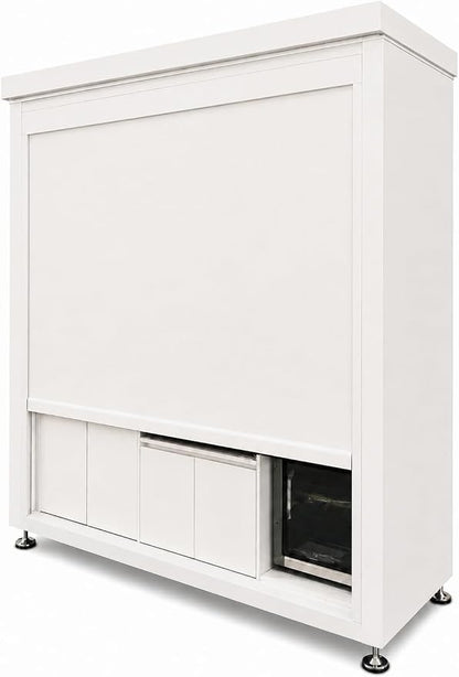 Sunnyjoy Modular Outdoor Kitchen, Premium Aluminum Cabinet System-2 | Standard edition with grill, sink & storage, durable weather-resistant design, includes roll-up set for protection