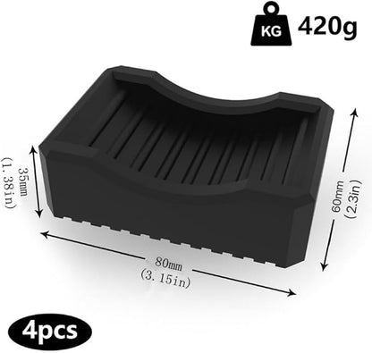 Furniture Wheel Caster Cups/Universal Outdoor Barbecue Stove Anti Slip Fixed Wheel，Silicone Non-Slip Caster Cups，Suitable for All Small Wheels of Outdoor Barbecue Grills/Furniture(4Pack/Black