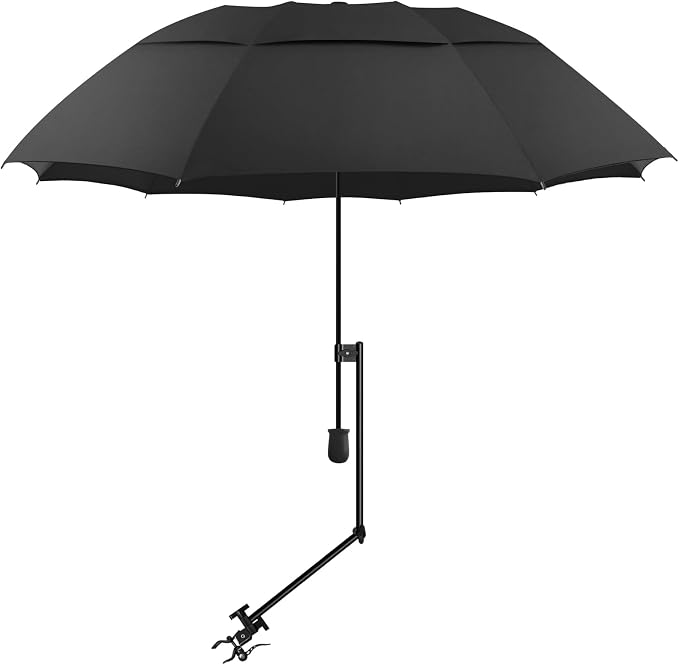 XLINGZA UPF 50+ Beach Umbrella with Adjustable Universal Clamp
