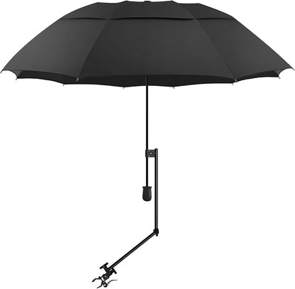 XLINGZA UPF 50+ Beach Umbrella with Adjustable Universal Clamp