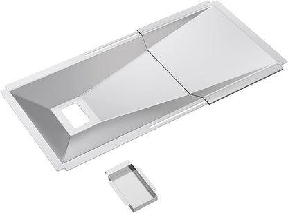 Adjustable Grill Grease Tray with Catch Pan for Nexgrill Replacement Parts 4 Burner, Grill Drip Pan for 720-0830H 720-0882A Accessories Universal Drip Tray for 3/4/5 Burner Gas Grill Parts