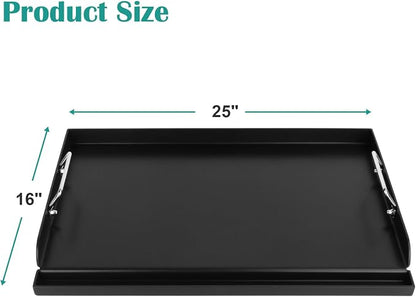Universal Nonstick Coating Griddle for Gas Stove/Grill/Electric/Charcoal | 25"x16" Flat Top Griddle for Grills, Outdoor Cooking and Camping Grilling