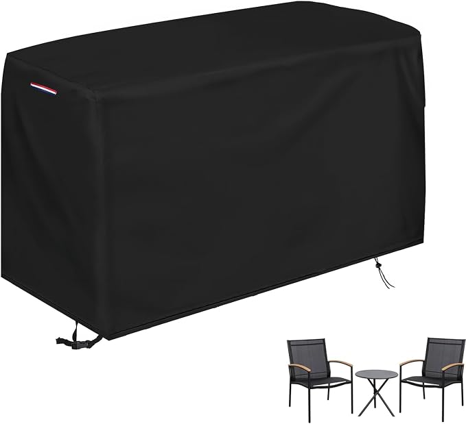 Patio Waterproof Bistro Set Bar Table Cover, 62"L x 22"W x 30"H | Heavy Duty Outdoor Table and Chairs Set Cover for 3 Pieces Patio Furniture Set/2 Chairs Patio Set with Handle, Drawstring