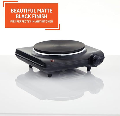IMUSA Single Electric Hot Plate, Black (Pack of 3)
