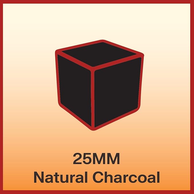 LeOrange 25MM Charcoal Cube - 100% Coconut Shell Charcoal for Hookah - 1 Kilo Charcoal Briquette