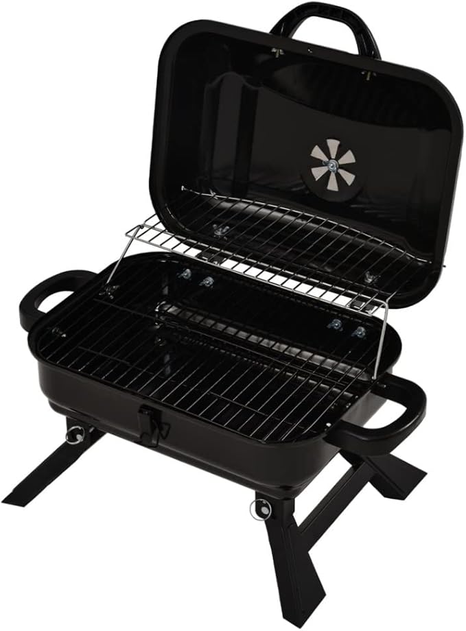 Camping Barbecue Grill Portable BBQ Grill with Folding Legs and BBQ Tabletop Stainless Steel Charcoal BBQ Grill for Outdoor Cooking Barbecue Charcoal Grill