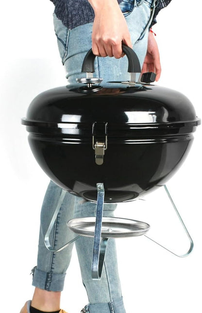 Portable Charcoal Grill for Camping BBQ Grills Outdoor Barbecue Grill Round Insulation Braised Oven Patio Grilling Rack with Flame Control Small Folding Tabletop Grill,A-1