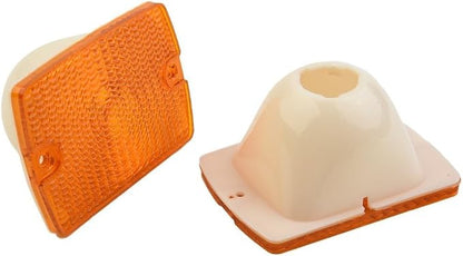 Front Grill Indicator Lights Smoked Amber for Jeep for wrangler YJ 1987-1995 Corner Lamp Replacement