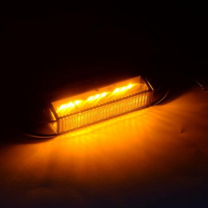 12V IP67 3Pcs Smoked Lens Amber Front Grille Marker Light Lamp for Toyota for Tundra 2014 2015-2021